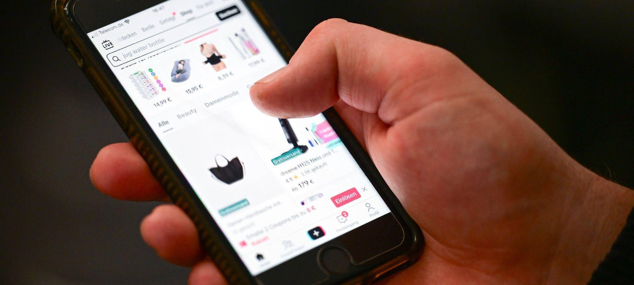 «TikTok-Shop» auf einem Smartphone